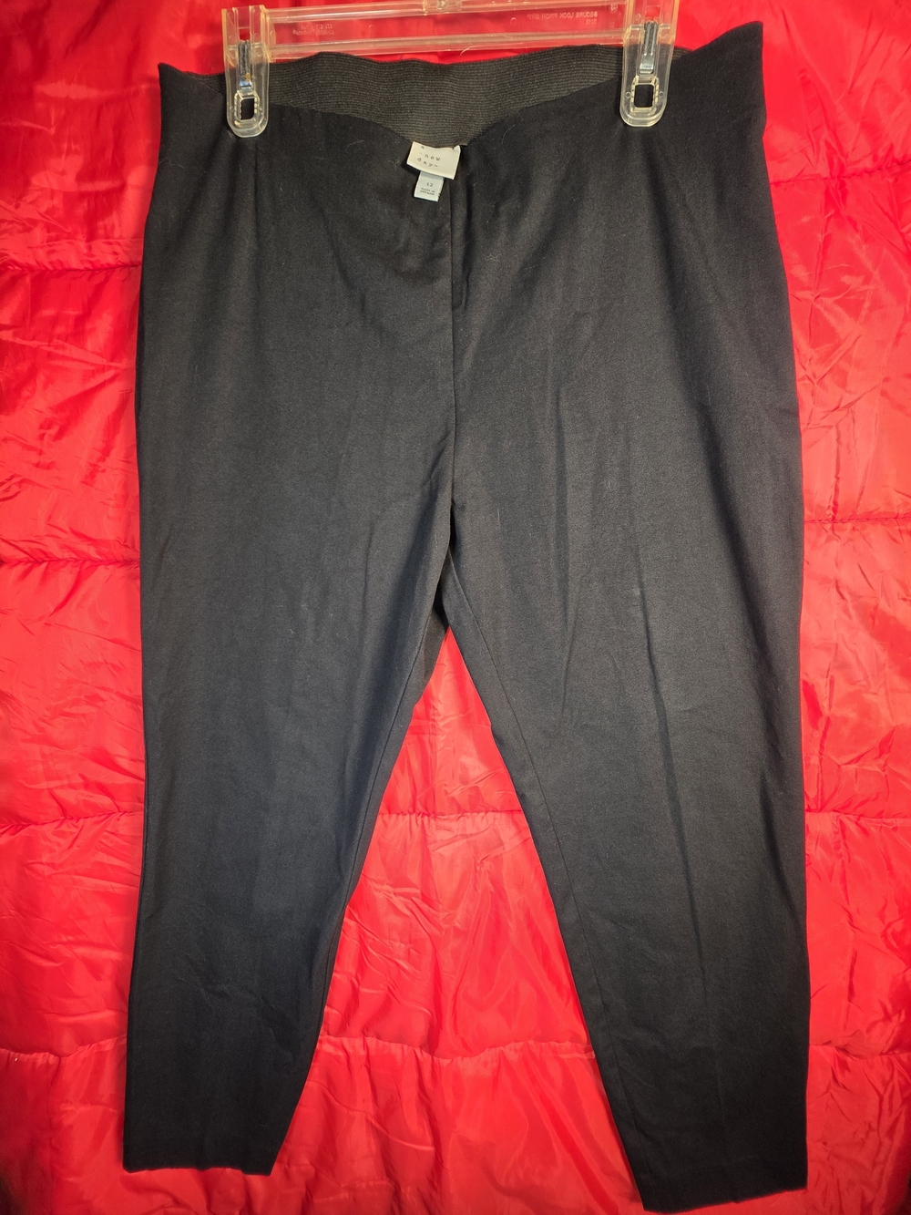 a new day Black Cropped Pull-On Tapered Pants